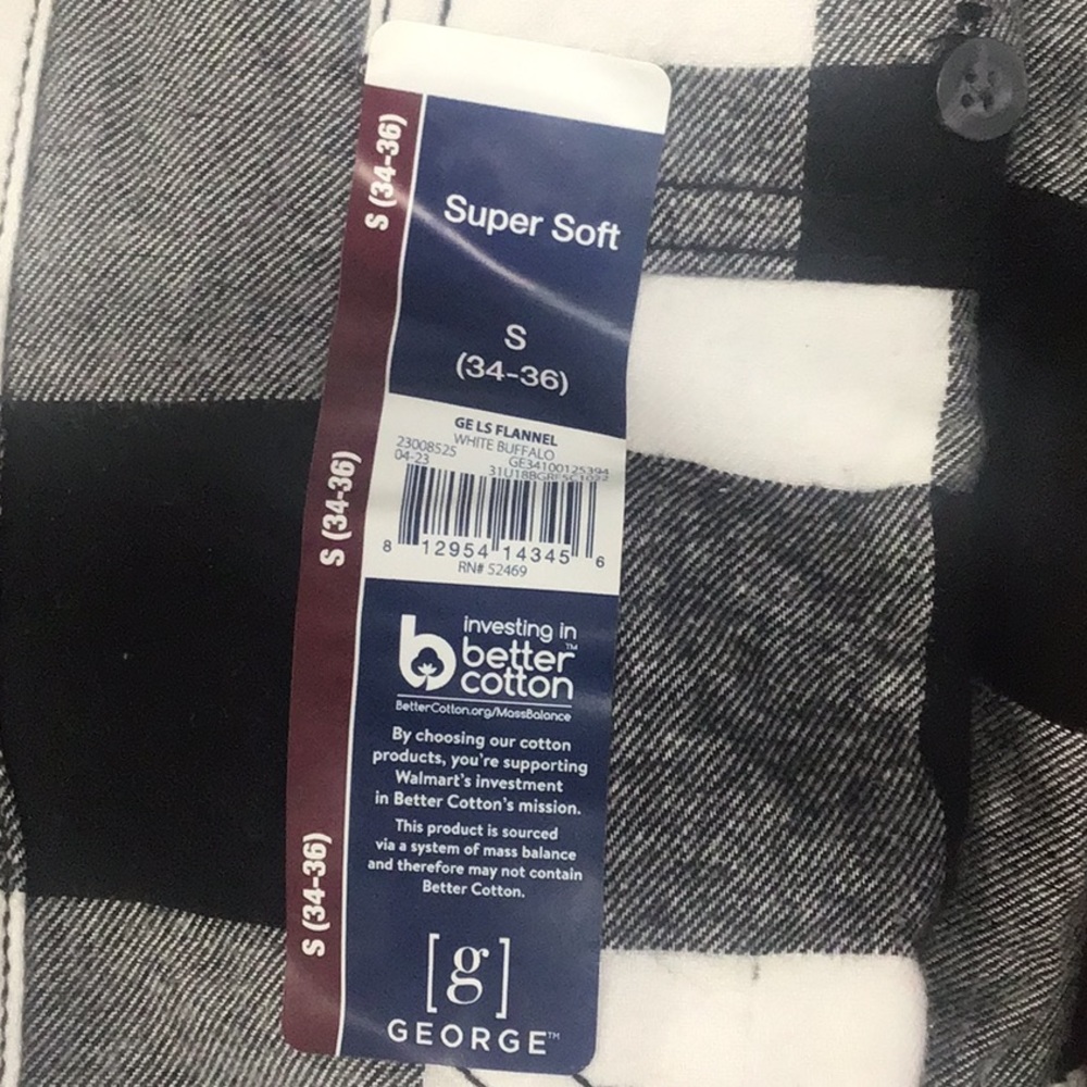 COPY - Black and White Long Sleeve Flannel - Picture 5 of 5